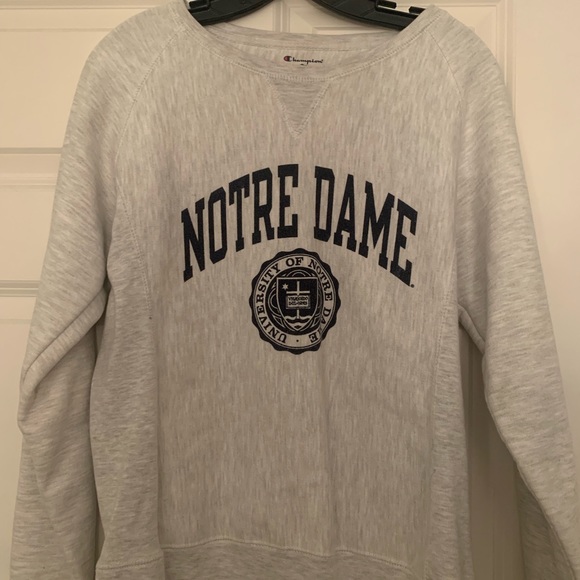 notre dame champion crewneck